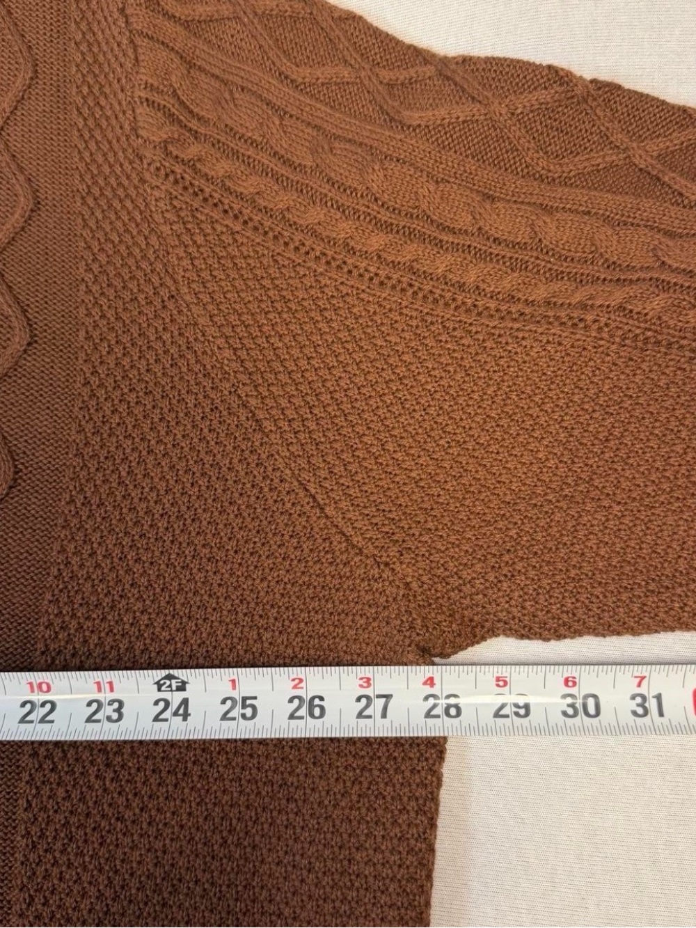 NWT - Sonoma Cable Knit Men's Sweater - Brown - Picture 4 of 7